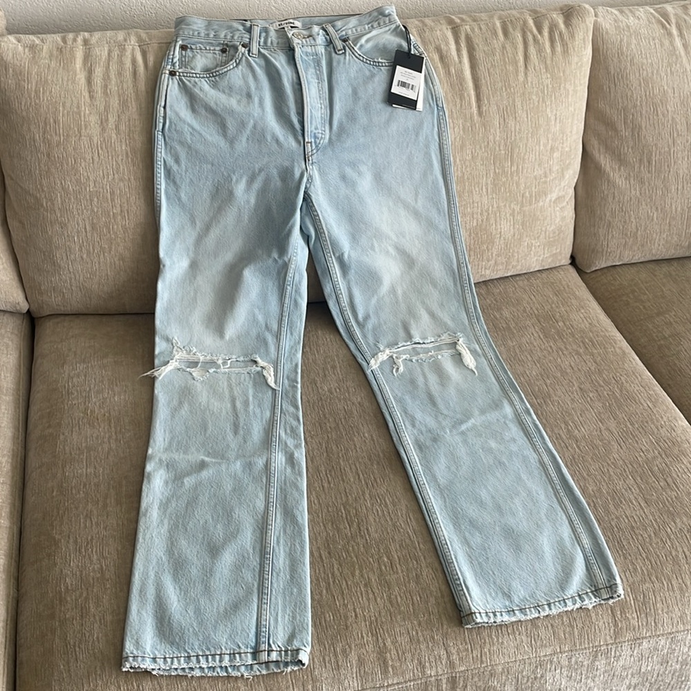 RE/DONE Originals High Rise Loose in Bleach Destroy - Picture 5 of 7
